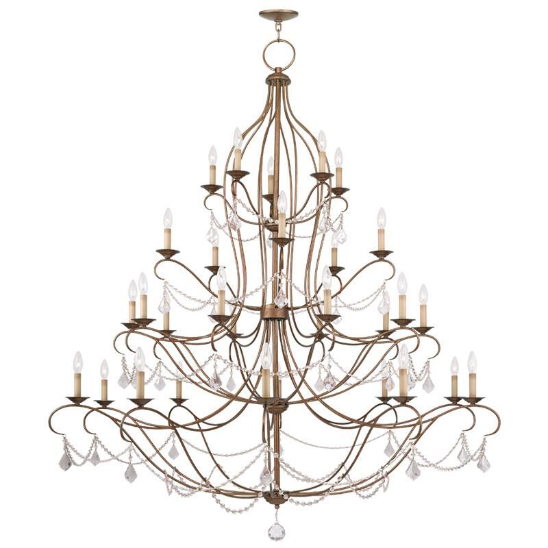 Chesterfield 60 Inch 30 Light Chandelier by Livex Lighting